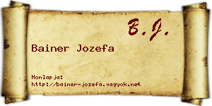 Bainer Jozefa névjegykártya
